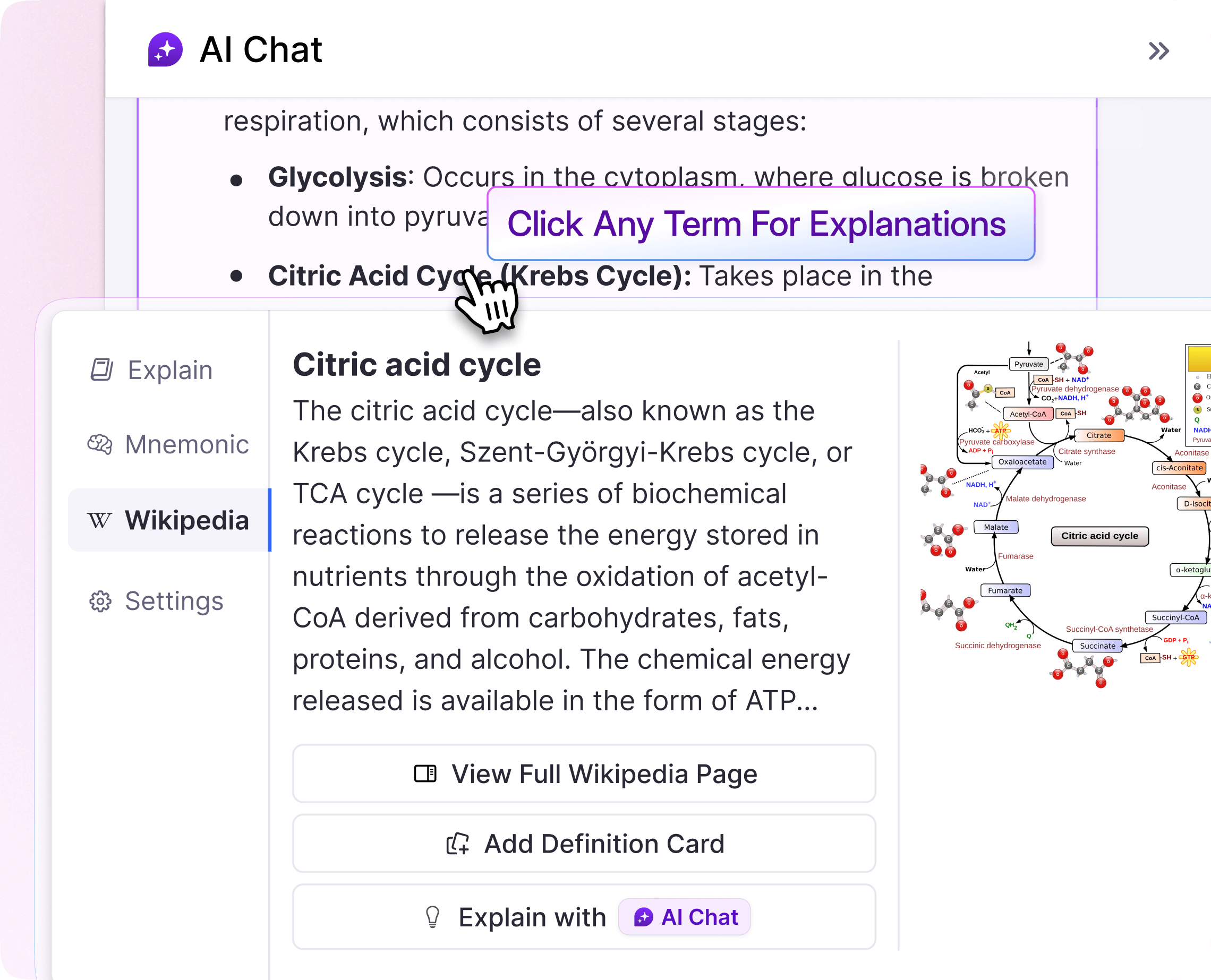 AI tutor answering questions about lecture content