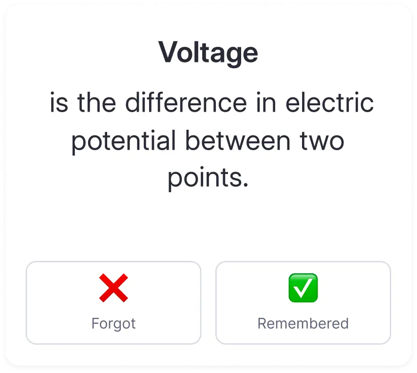 Concept flashcard showing term and definition
